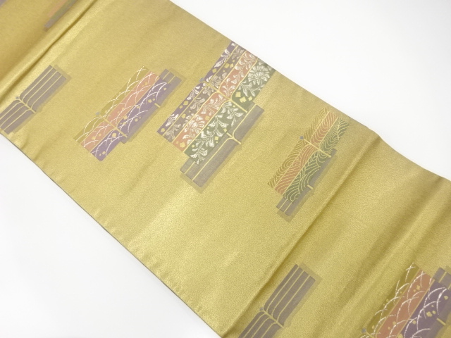 JAPANESE KIMONO / ANTIQUE FUKURO OBI / SILK / WOVEN STREAM